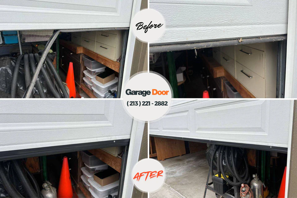 Before and after: garage door repair Bay Harbor Islands, FL